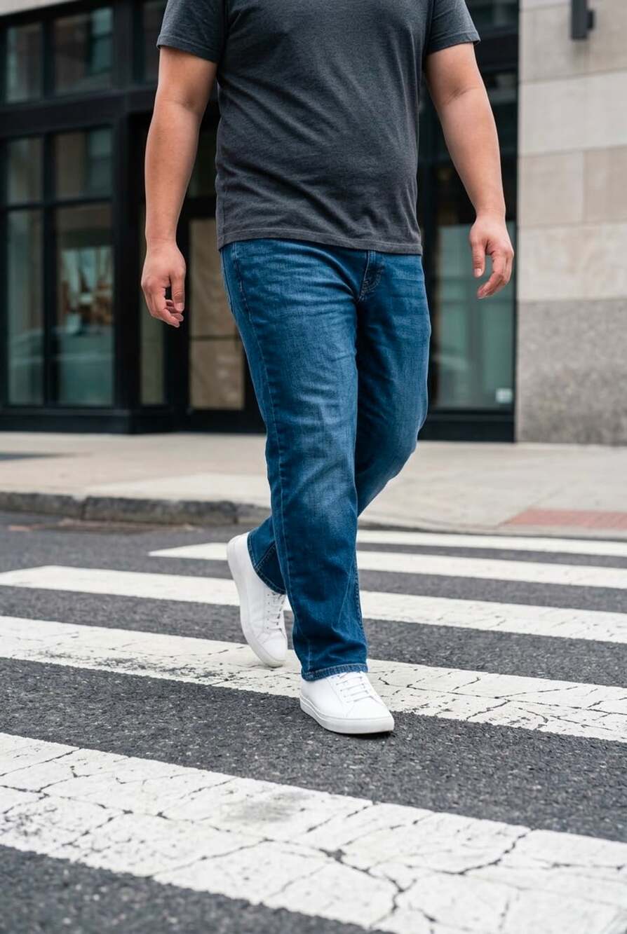 Lee Men's Blue Relaxed Fit Denim Jeans